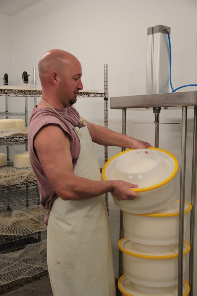 making cheese