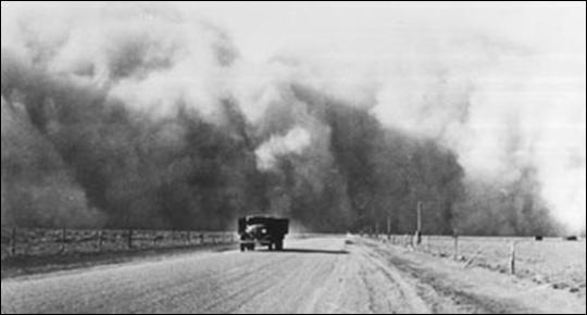 Dust clouds during great depression