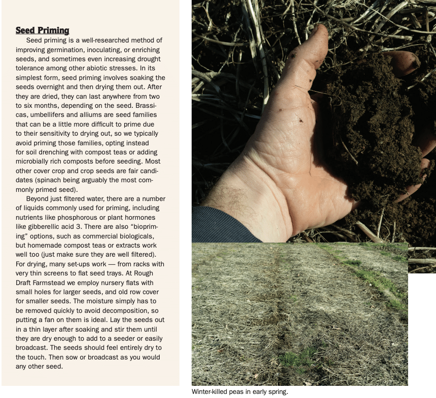 Graphic on seed priming